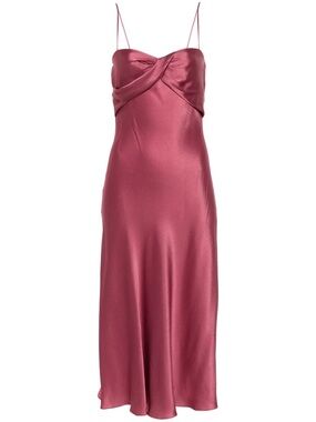 Alberta Ferretti NEW Silk-Blend Slip Dress in Dusty Rose: Size 44 (Small/Medium)